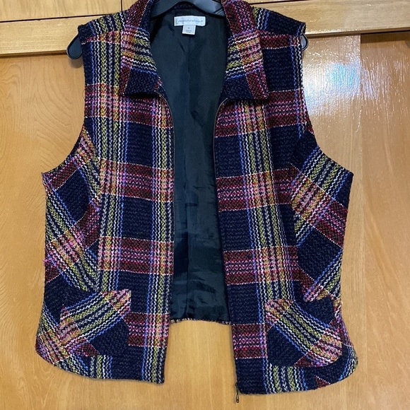 Christopher & Banks, XL vest, lined zipper pockets woven poly rayon blend - Picture 5 of 13